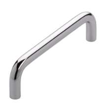 Afbeeldingen van Siro Meubelgreep metaal - boorafstand 96mm/L 104mm/H 27mm/B 8mm chroom glanzend 