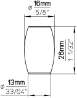 Afbeeldingen van Siro Meubelknop metaal - L 16mm/H 26mm/B 16mm RVS effect 