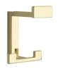 Afbeeldingen van Siro Kapstokhaak metaal - boorafstand 32mm/L 92mm/H 80mm/B 70mm messing glanzend 