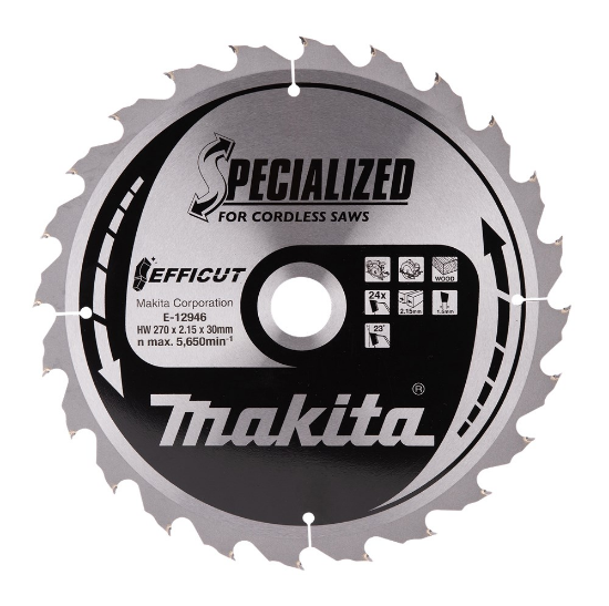 Afbeeldingen van Makita cirkelzaagblad - Ø270x30x2.15mm 24T - voor hout