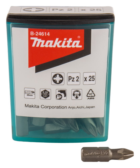 Afbeeldingen van Makita Schroefbit PZ2x25mm 25 stuks B-24614