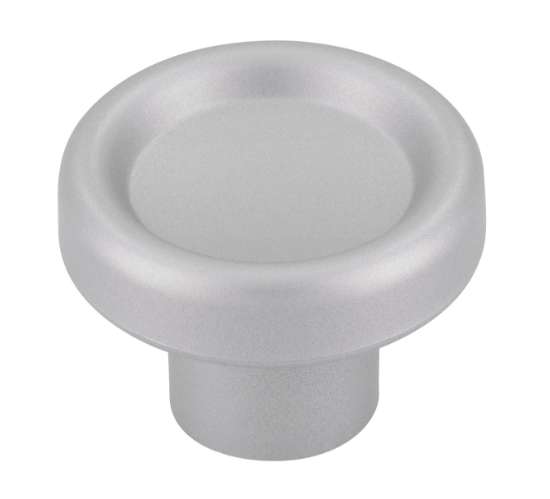 Afbeeldingen van Siro Meubelknop kunststof - L 28mm/H 20mm/B 28mm - aluminium 