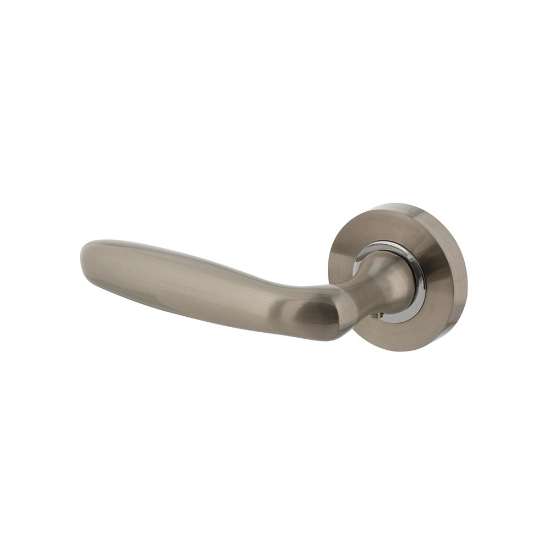 Afbeeldingen van INTERSTEEL Gatdeel links Bjorn op rond rozet 7mm nokken nikkel mat 1692