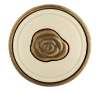 Afbeeldingen van Siro Meubelknop metaal - L 30mm/H 27mm/B 30mm antiek messing/beige 