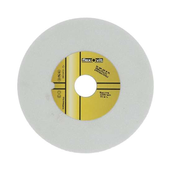 Afbeeldingen van Flexovit Slijpsteen - Ø200x25x32mm - wit korrel 60