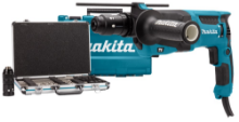 Afbeeldingen van Makita Combihamer HR2630TX12 - 230V 800Watt - met verwisselbare boorkop en 17-delige boor/-beitelset in koffer