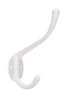 Afbeeldingen van Siro Kapstokhaak metaal - boorafstand 24mm/L 120mm/H 85mm/B 33mm - wit 