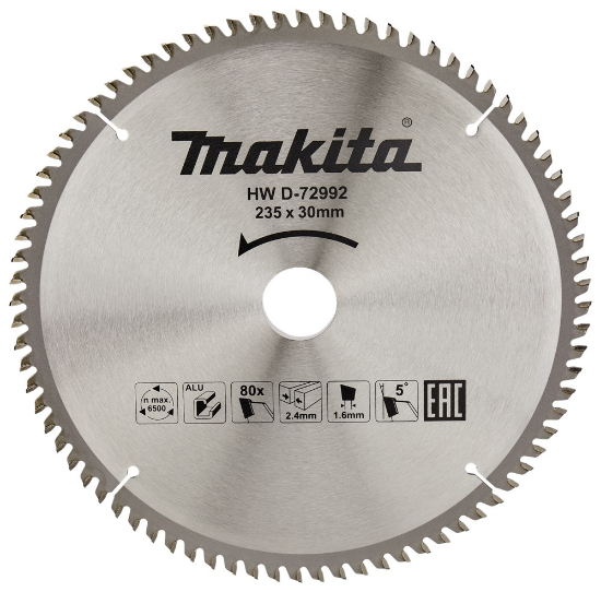 Afbeeldingen van Makita zaagblad D-72992 - 235x30 HM 80T - voor aluminium 