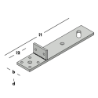 Afbeeldingen van GB vloer HSB-strip met lip - 75/300mm 60x8mm - elektrolitisch verzinkt