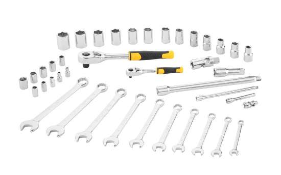 Afbeeldingen van STANLEY Dopsleutelset 1/4" + 1/2" + ringsteeksleutels - 41 delig STMT82832-1
