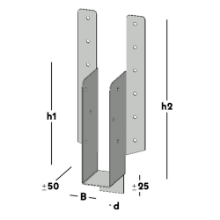 Afbeeldingen van GB raveeldrager met strip - 190/32x125x1mm - sendzimir verzinkt