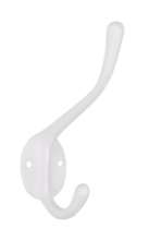 Afbeeldingen van Siro Kapstokhaak metaal - boorafstand 24mm/L 120mm/H 85mm/B 33mm - wit 
