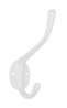 Afbeeldingen van Siro Kapstokhaak metaal - boorafstand 24mm/L 120mm/H 85mm/B 33mm - wit 