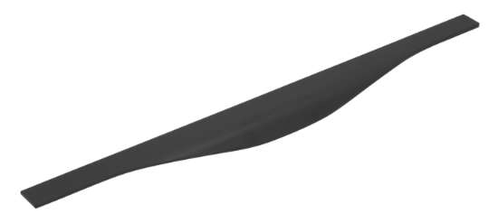 Afbeeldingen van Siro Handgreep metaal - L 445mm/H 43mm/B 13mm mat zwart 