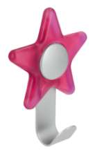 Afbeeldingen van Siro Kapstokhaak metaal - L 97mm/H 30mm/B 71mm roze/aluminium 
