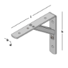 Afbeeldingen van GB Plankdrager demontabel 150x200 25x4/15x15x2