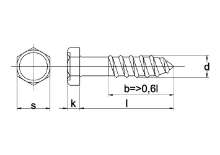 Afbeeldingen van Houtdraadbouten  rvsm 7x110   din 571