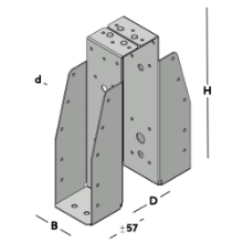 Afbeeldingen van GB Balkdrager GBS DB 59x221 Dikte 1,5 Sendzimir Verzinkt