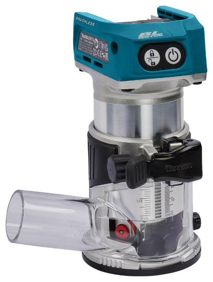 Afbeeldingen van Makita kantenfrees, DRT50Z - 18V - Zonder accu's en lader in doos 