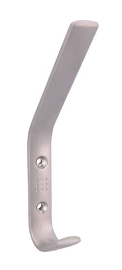 Afbeeldingen van Siro Kapstokhaak metaal - boorafstand 32mm/L 150mm/H 63mm/B 18mm - nikkel mat 