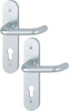Afbeeldingen van Hoppe Binnendeurgarnituur aluminium op schild Paris 138L/3056RF-3 - PC72 - F1