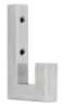 Afbeeldingen van Siro Kapstokhaak metaal - boorafstand 32mm/L 95mm/H 57mm/B 16mm RVS 