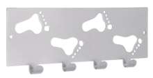 Afbeeldingen van Siro Haaklijst metaal - boorafstand 240mm/L 255mm/H 15mm/B 90mm - nikkel mat 