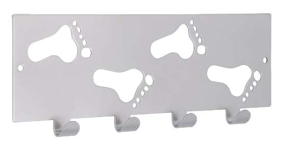 Afbeeldingen van Siro Haaklijst metaal - boorafstand 240mm/L 255mm/H 15mm/B 90mm - nikkel mat 