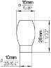 Afbeeldingen van Siro Meubelknop metaal - L 16mm/H 26mm/B 16mm RVS effect 