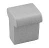 Afbeeldingen van Siro Meubelknop metaal - L 16mm/H 20mm/B 16mm - aluminium 