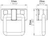 Afbeeldingen van Siro Hangende handgreep metaal - L 51mm/H 20mm/B 50mm mat zwart 