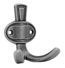 Afbeeldingen van Siro Kapstokhaak metaal - boorafstand 32mm/L 76mm/H 45mm/B 67mm - antiek ijzer 