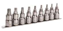 Afbeeldingen van Bahco dopsleutelset 9 delig torx 1/2'' op rail