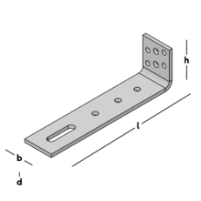 Afbeeldingen van GB Muurplaathoek 90x320 70x8 Elektrolytisch Verzinkt