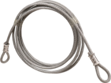 Afbeeldingen van Kelfort Slotkabel - 8-10mm 500cm - pvc met 2 Ogen 10cm 