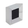 Afbeeldingen van Siro Meubelknop metaal - L 39mm/H 16mm/B 39mm chroom glanzend/ zwart 