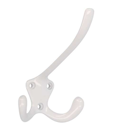 Afbeeldingen van Siro Kapstokhaak metaal - boorafstand 20x22x22mm/L 108mm/H 88mm/B 76mm - wit 