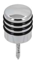 Afbeeldingen van Siro Deurstop kunststof - L 30mm/H 61mm/B 30mm - chroom glanzend/ zwart 
