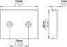 Afbeeldingen van Siro verbindstuk metaal - boorafstand 26mm/L 52mm/H 8mm/B 40mm RVS 