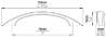 Afbeeldingen van Siro Meubelgreep metaal - boorafstand 76mm/L 102mm/H 19mm/B 11mm chroom glanzend 