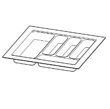Afbeeldingen van Hettich OrgaTray 440, antraciet, 380 - 440 / 351 - 400