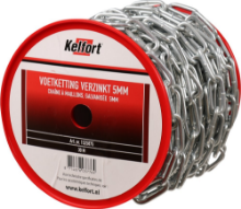 Afbeeldingen van Kelfort Voetketting - 5mm 30 meter - gegalvaniseerd 