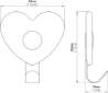 Afbeeldingen van Siro Kapstokhaak metaal - L 100mm/H 30mm/B 88mm rood/aluminium 