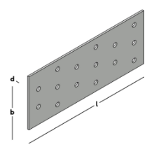 Afbeeldingen van GB koppelplaat - 60x150x2mm - sendzimir verzinkt