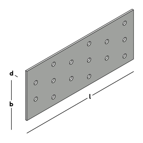 Afbeeldingen van GB koppelplaat - 60x150x2mm - sendzimir verzinkt