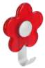 Afbeeldingen van Siro Kapstokhaak metaal - L 100mm/H 30mm/B 77mm rood/aluminium 