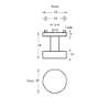 Afbeeldingen van INTERSTEEL Knop op rond rvs geborsteld 2246