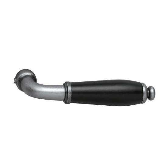 Afbeeldingen van INTERSTEEL Deurkruk Courgette oud grijs/mat zwart 0206