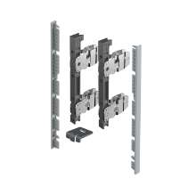 Afbeeldingen van Hettich AvanTech YOU Set verbinders voor inliggend front om zelf op maat te maken, te gebruiken met ladezijwand, systeemhoogte  187,  zilver