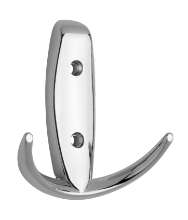 Afbeeldingen van Siro Kapstokhaak metaal - boorafstand 32mm/L 80mm/H 30mm/B 73mm - chroom glanzend 